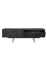 Black Teak Media Unit | Ethnicraft Graphic | OROA.COM
