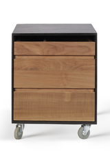 Teak Wheeled Drawer Unit | Ethnicraft Oscar | Oroa.com