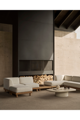 White Cushioned Outdoor Ottoman | Ethnicraft Monocle | Oroa.com