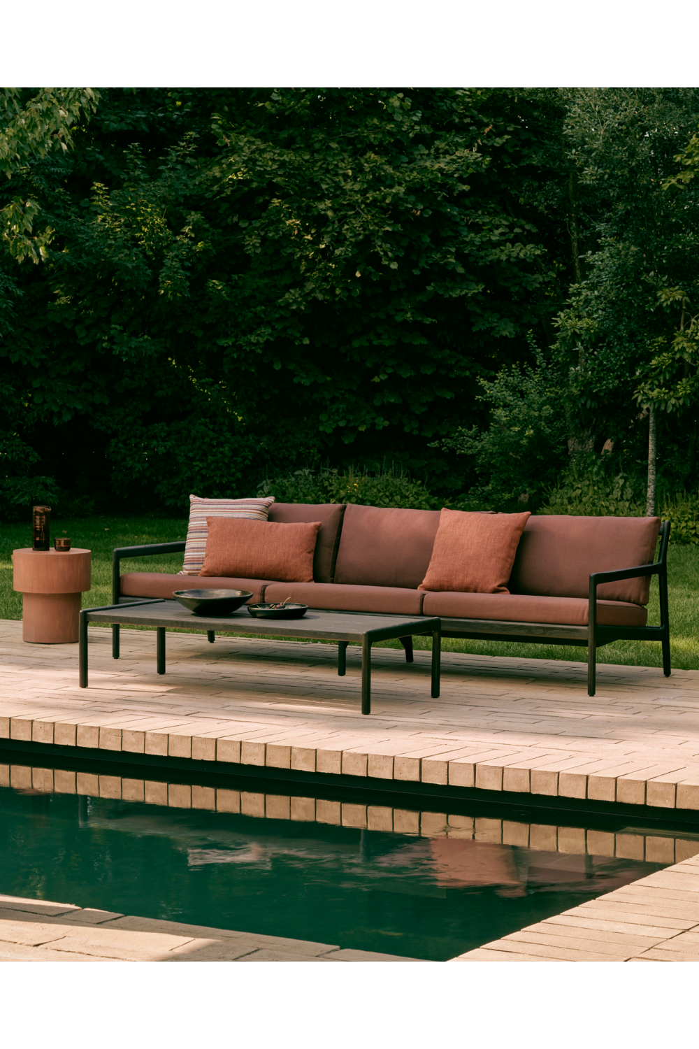 Teak Cushioned Outdoor Stool | Ethnicraft Jack | Oroa.com