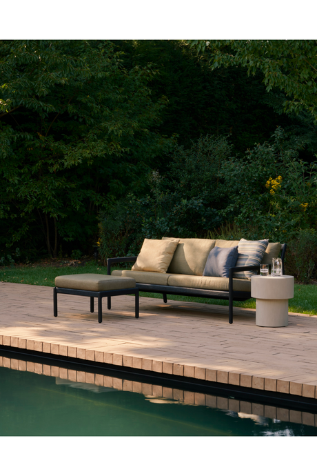 Teak Cushioned Outdoor Stool | Ethnicraft Jack | Oroa.com