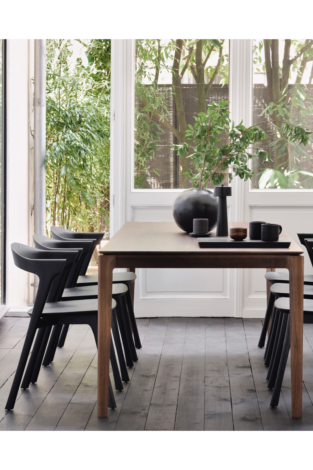 Teak Brown Minimalist Dining Table | Ethnicraft Bok | Oroa.com