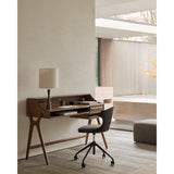 Varnished Teak 2-Drawer Desk | Ethnicraft Flow | Oroa.com