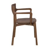 Modern or European furniture - Brown Teak Dining Chair - www.oroa.com