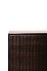 Varnished Teak Black Sideboard | Ethnicraft Grooves | OROA.com