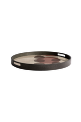 Hand-painted Glass Round Tray | Ethnicraft Dots | Oroa.com