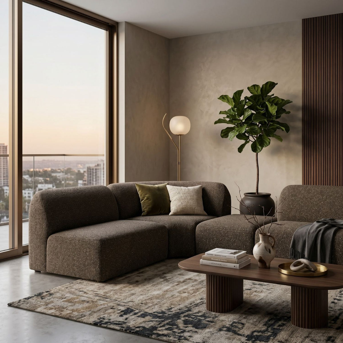 Brown Modular Sofa | Ethnicraft Bulky
