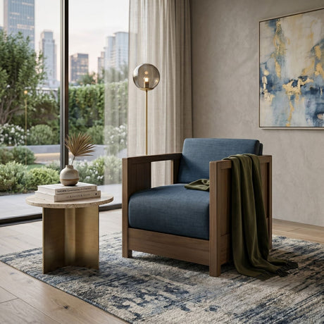Modern or European furniture - Fabric Cushioned Lounge Chair - www.oroa.com