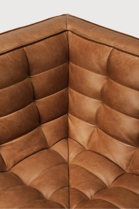 Brown Leather 3-Piece Modular Sofa | Ethnicraft N701