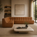 Brown Leather Modular Sofa | Ethnicraft N701