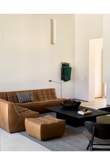 Brown Leather Modular Sofa | Ethnicraft N701 | Oroa.com