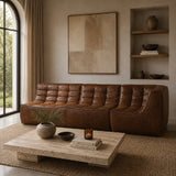 Dark Brown Leather 2-Seater Modular Sofa | Ethnicraft N701