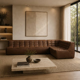 Dark Brown Leather Modular Sofa | Ethnicraft N701