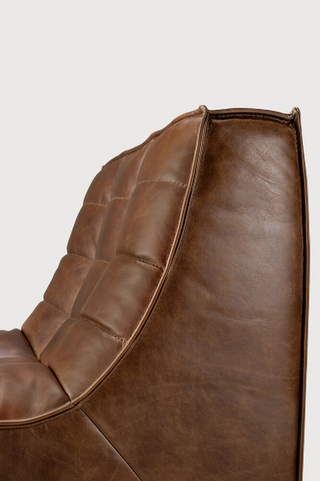 Dark Brown Leather Modular Sofa | Ethnicraft N701 | Oroa.com