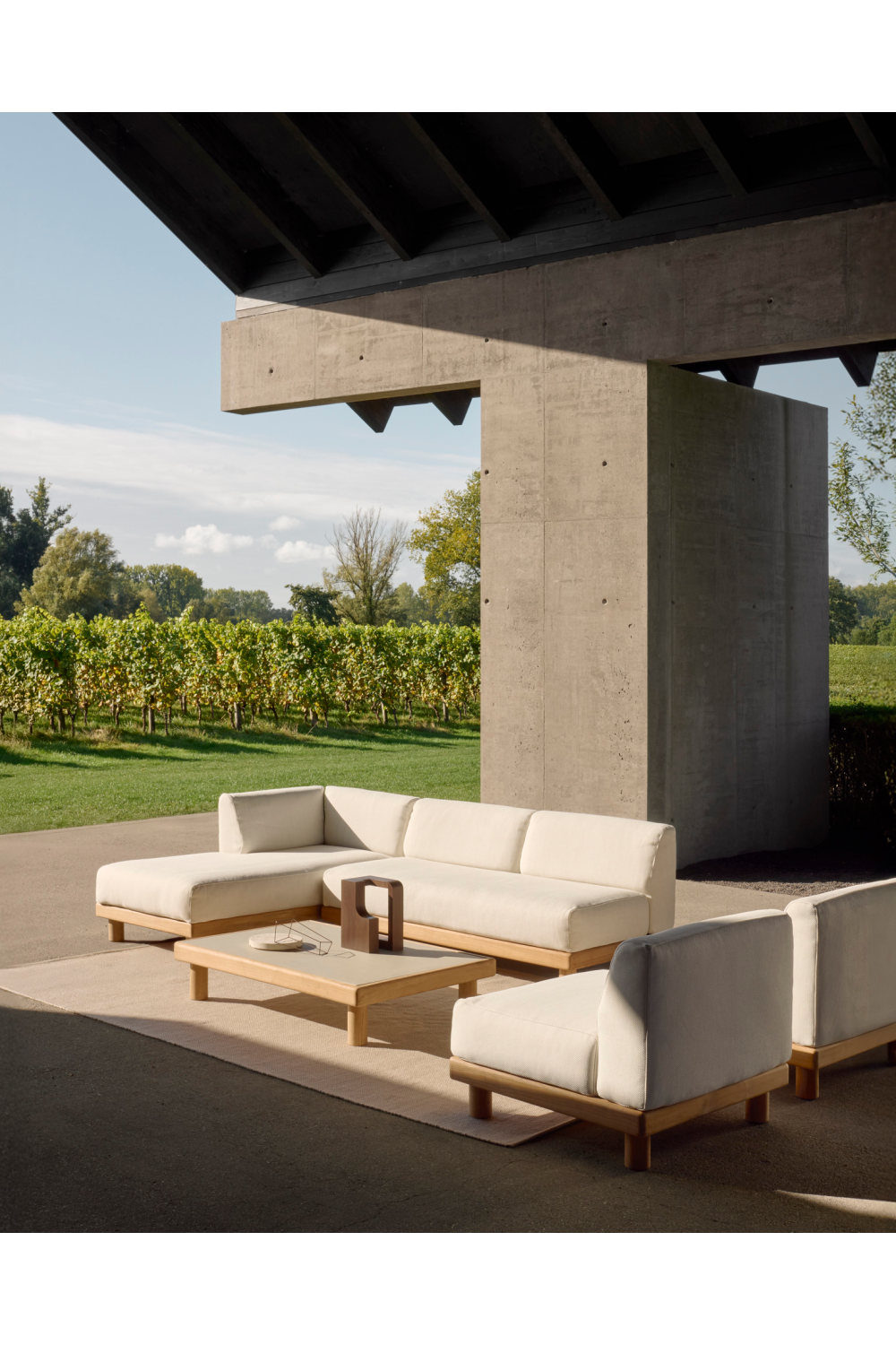 Outdoor Modular Sofa with Chaise L | Ethnicraft Monocle | Oroa.com
