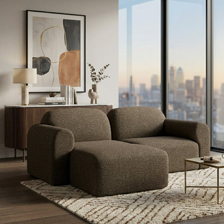 Modern European furniture - End Seater Sofa with Footstool  - www.oroa.com