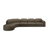 Modern European furniture - Modular Sofa Set with Semi-Circle Stool - www.oroa.com