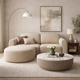 Modern European furniture - End Seater Sofa with Semi-Circle Footstool - www.oroa.com