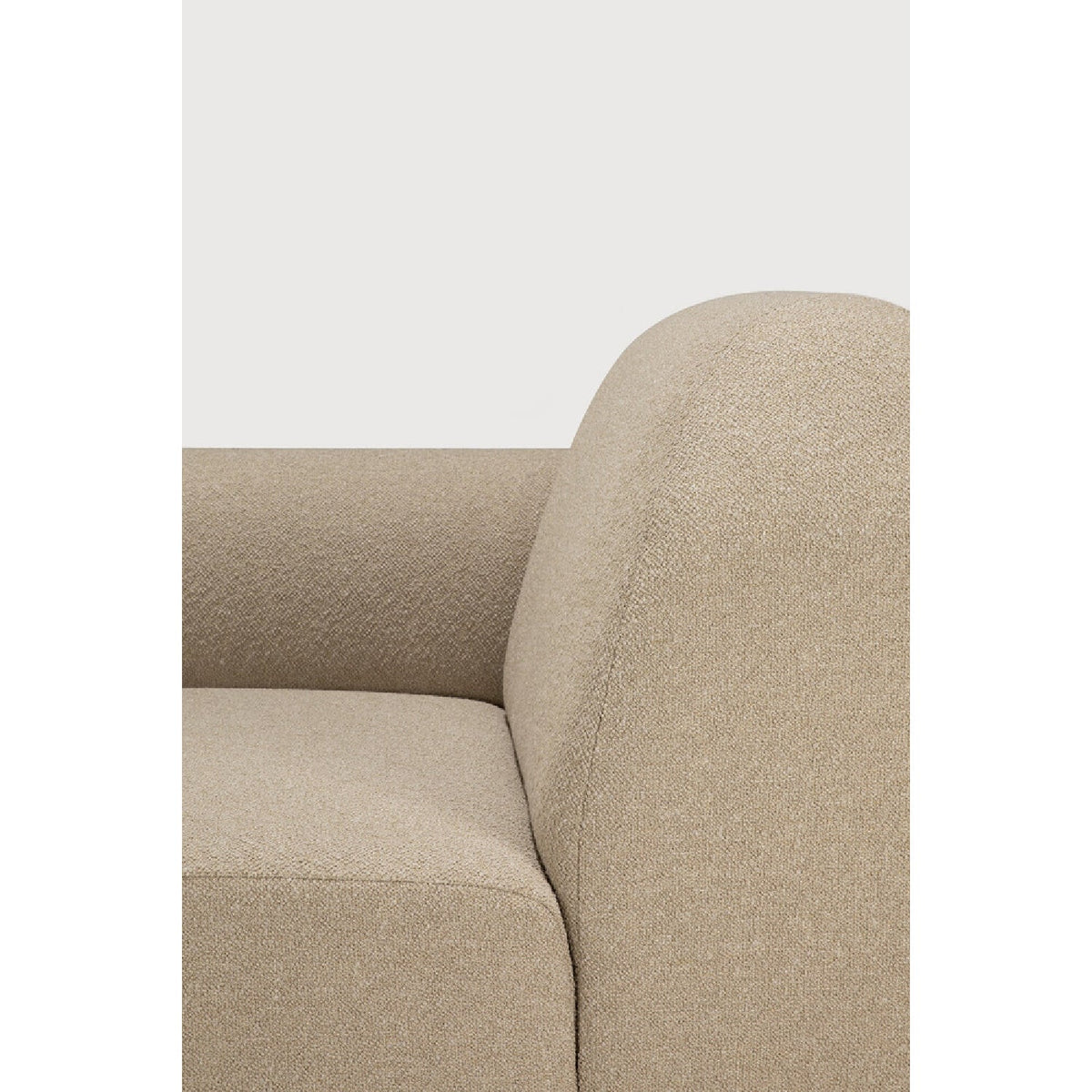 Modern European furniture - End Seater Sofa with Semi-Circle Footstool - www.oroa.com