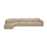 Modern European furniture - Curved Modular Sofa with Stool - www.oroa.com
