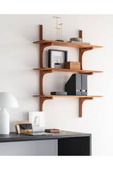 Varnished Mahogany Wall Shelf | Ethnicraft PI | Oroa.com