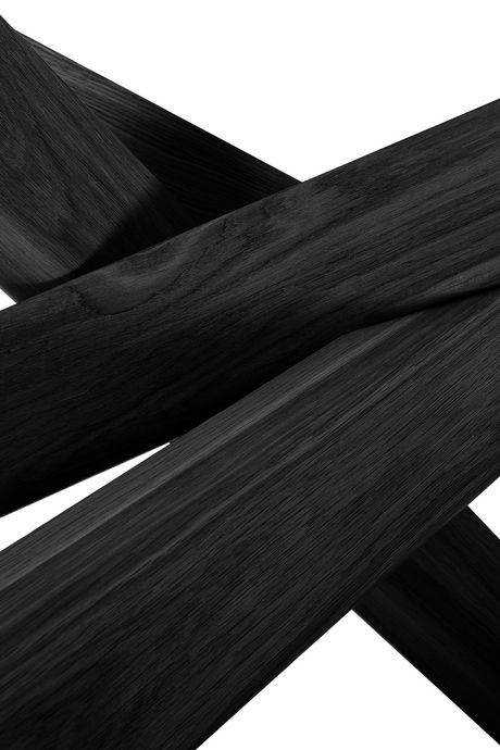 Oval Black Oak Dining Table | Ethnicraft Mikado | Oroa.com