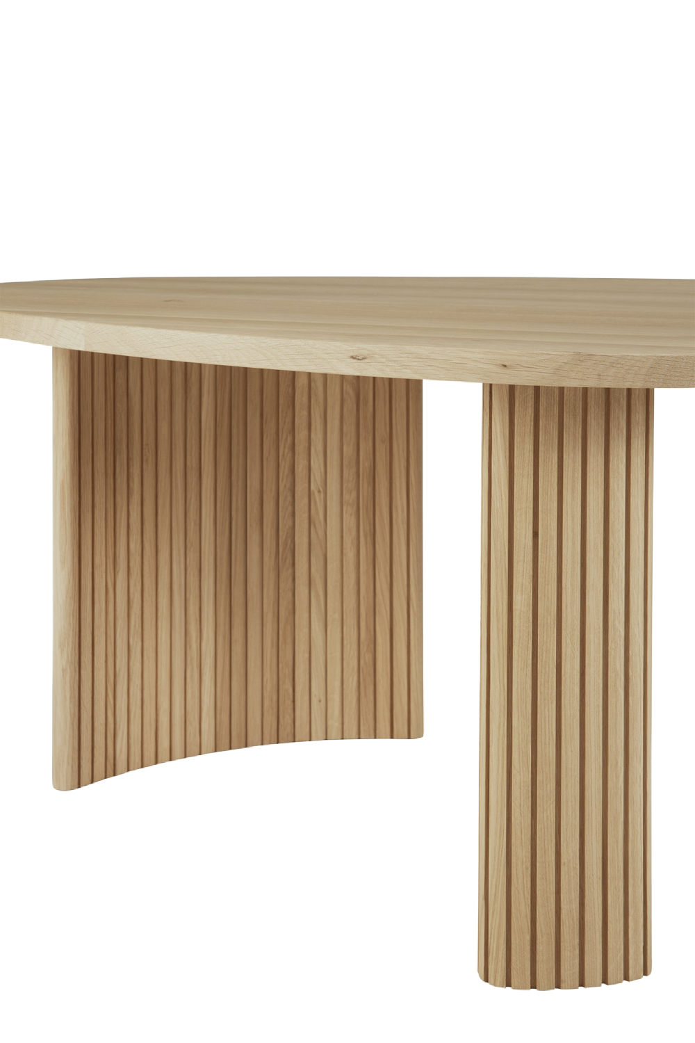 Oak Pebble-Shaped Coffee Table | Ethnicraft Boomerang | Oroa.com