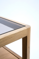 Glass Top Oak Nightstand | Ethnicraft Spindle | Oroa.com
