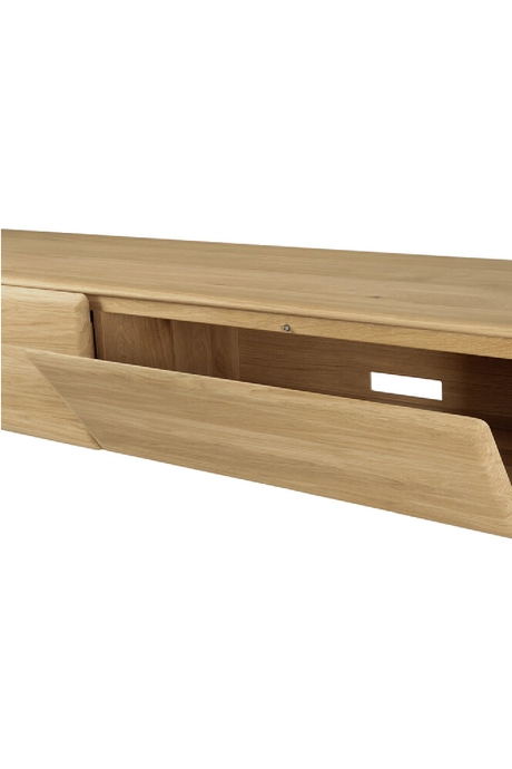 Curved Wood TV Cupboard | Ethnicraft PI | Oroa.com