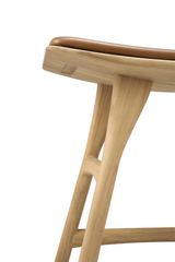Upholstered Oak Dining Stool | Ethnicraft Osso | Oroa.com
