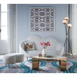 Brass Legs Upholstered Ottoman | Jonathan Adler Kidney | Oroa.com
