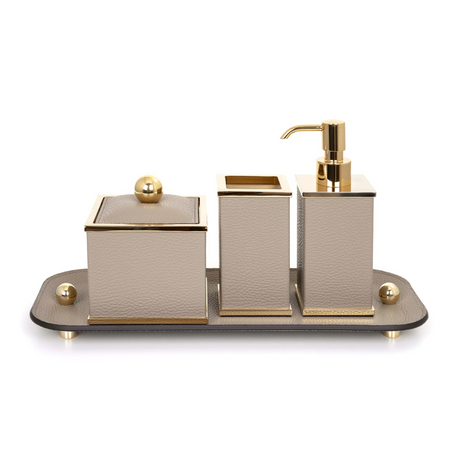 Square Leather Toothbrush Holder | Pinetti Olimpia | OROA.com