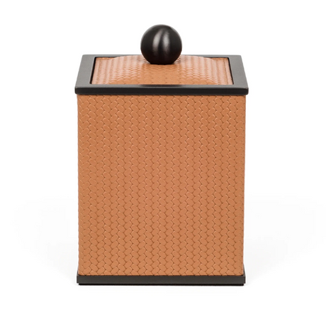 Square Leather Cotton Pad Holder | Pinetti Olimpia | OROA.com