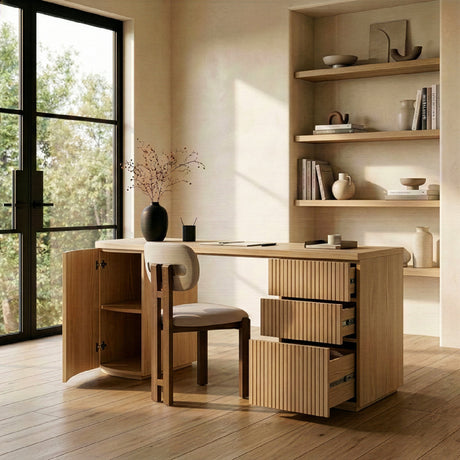 Wooden 3-Drawer Desk | Oroa Modern Albrite | Oroa.com