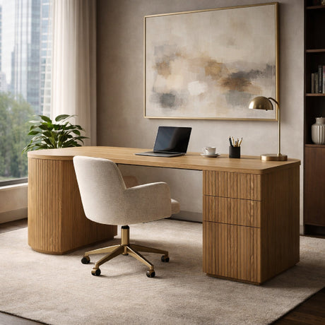 Wooden 3-Drawer Desk | Oroa Modern Albrite | Oroa.com