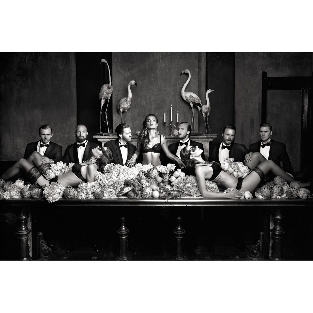 Beautiful Dominance Black & White Sensuous photographic art print by Cobra Art