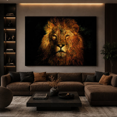 Lion's Law Jungle King Headshot photographic art print by Cobra Art, alternate view 2