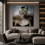 Lady With Butterfly Butterfly Face photographic art print by Cobra Art, alternate view 2