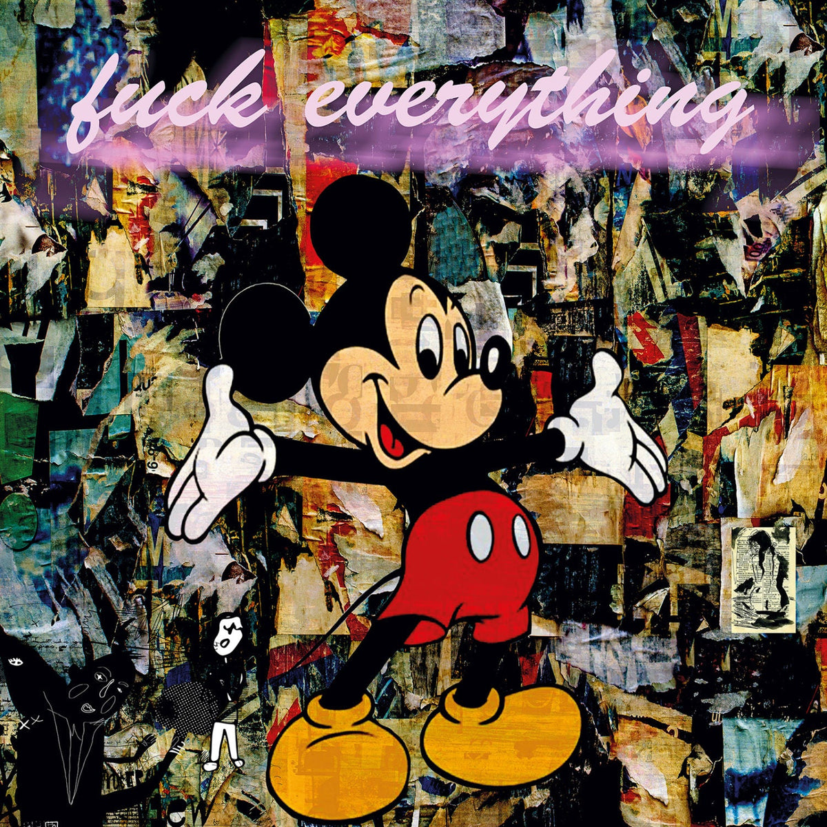 FCK Everything Mickey Mouse photographic art print by Cobra Art
