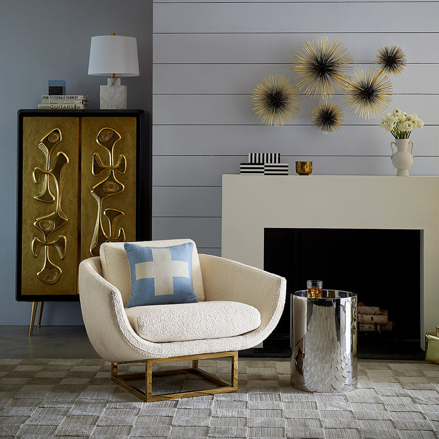 Brass Base Velvet Lounge Chair | Jonathan Adler Beaumont | Oroa.com