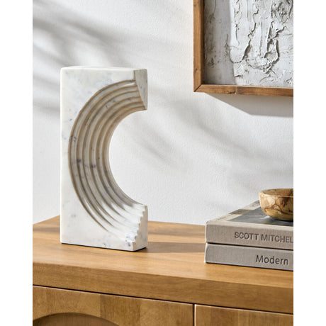 Modern European furniture - Marble Concave Sculpture - www.oroa.com