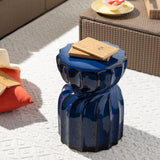 Modern European furniture - Twisted Hourglass Ceramic Garden Stool - www.oroa.com