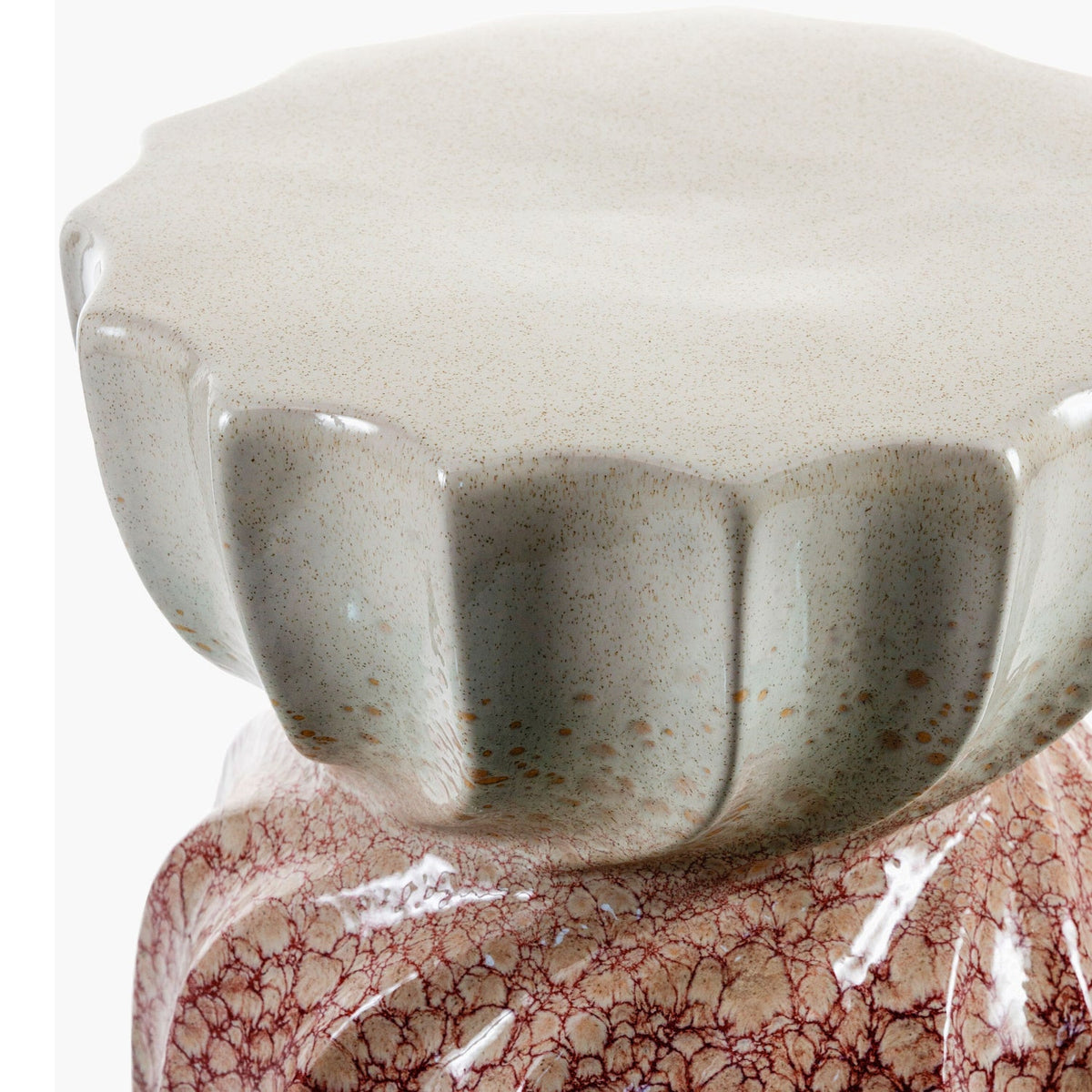 Modern European furniture - Twisted Hourglass Ceramic Garden Stool - www.oroa.com