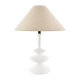 Modern European furniture - White Empire Linen Table Lamp - www.oroa.com