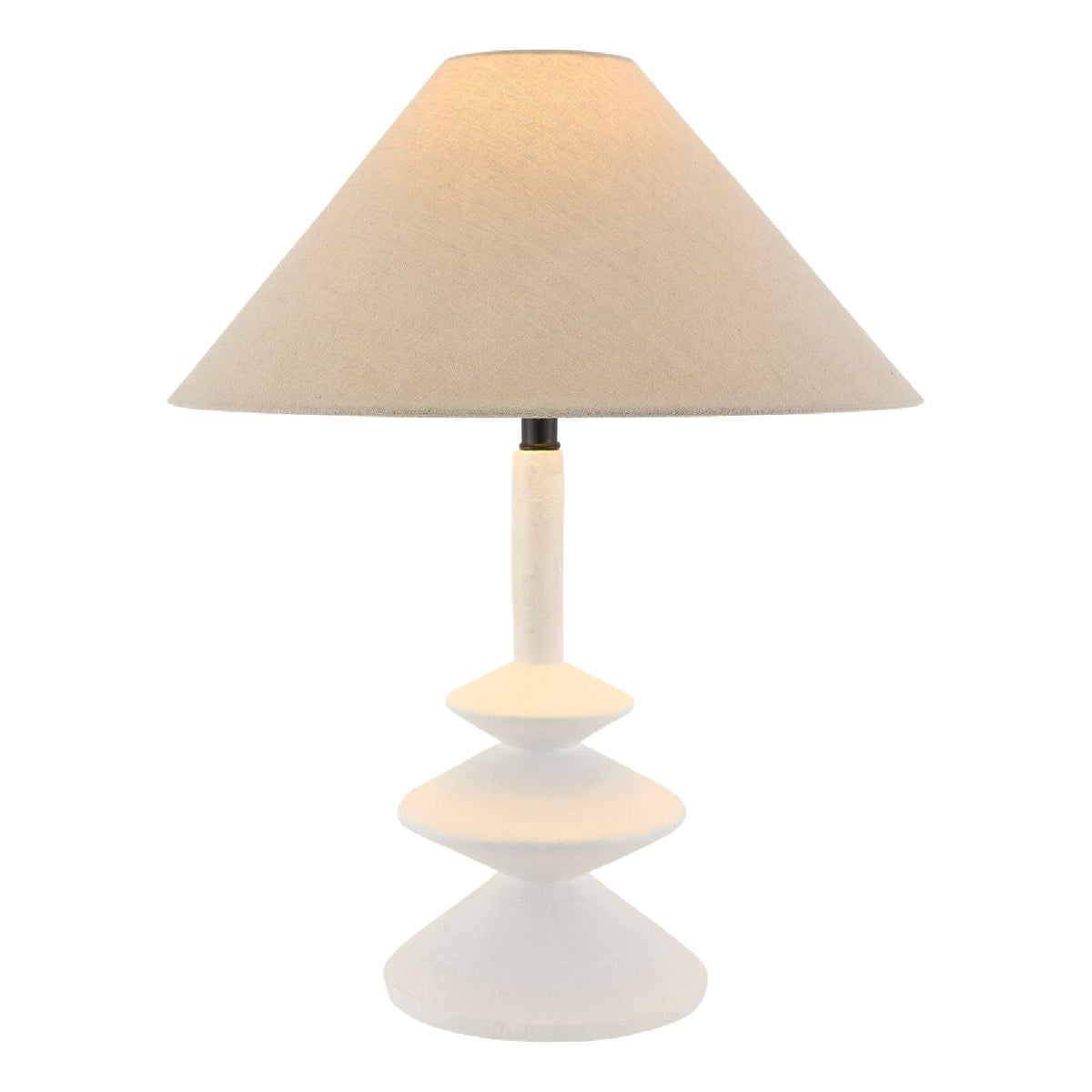 Modern European furniture - White Empire Linen Table Lamp - www.oroa.com