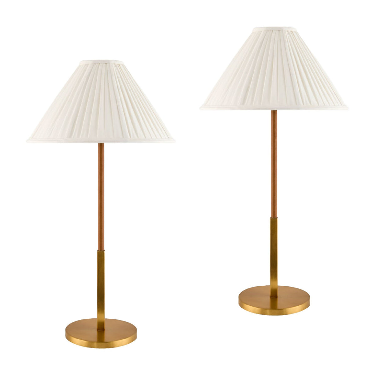 Modern European furniture - White Cotton Accent Table Lamps (2) - www.oroa.com