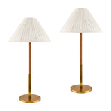 Modern European furniture - White Cotton Accent Table Lamps (2) - www.oroa.com