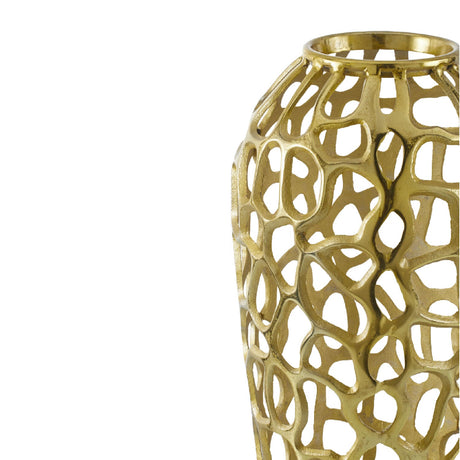 Modern European furniture - Openwork Aluminum Vase - www.oroa.com