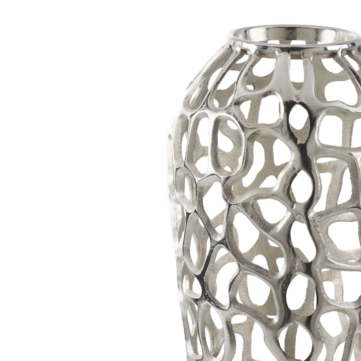 Modern European furniture - Openwork Aluminum Vase - www.oroa.com