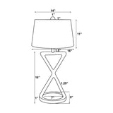 Modern European furniture - Crisscross Aluminum Accent Table Lamp - www.oroa.com